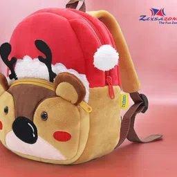 zexsazone Soft push fabric dear kids school bag for age 2 to 5 year baby's School Bag Backpack image 3