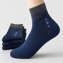 knitsox Men Solid Ankle Length image 4