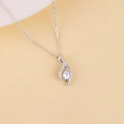 Rhodium Zircon Sterling Silver-image-8