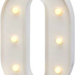 miradh 8" Battery Operated LED Marquee NUMBer Light Sign 0 Night Lamp-picture-26