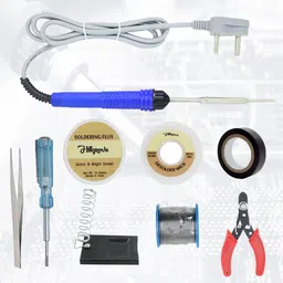 Electric Gadget 9in1 New Mobile Soldering Iron Equipment Tool Machine Combo Kit Set with Flux Paste and Wire 25 W Simple-image-45