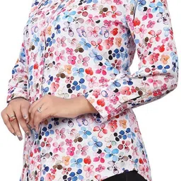 g-ka Women Regular Fit Printed Spread Collar Casual Shirt-picture-13