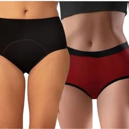 qsm enterprise Pack of 2 Women Periods Multicolor Panty image 1