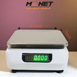 monet MI-90; 30kg ;with Ecosense Technology 2 Display For All Kirana & Vegetable Shop Weighing Scale image 5