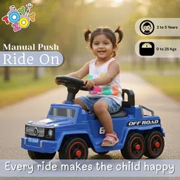 toyzoy Starlight Lite Manual Push Ride On for Kids|Boys|Girls Jeep Non Battery Operated Ride On image 5