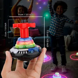 fiddlerz Top for Kids with Light & Sound Spinning Top Non Toxic Laser Toy for Boys & Girl image 3