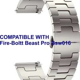 ACM WSM37Y20TT2435 Watch Strap Metal Steel 20mm for Fire-Boltt Beast Pro Bsw016 Smartwatch Titanium Smart Watch Strap-picture-21