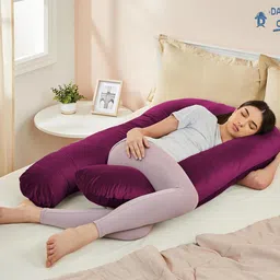 mom's moon U Shape Multipurpose Microfibre Solid Pregnancy Pillow Pack of 1-picture-17