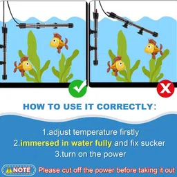kickat Fully Automatic ON Off Fish Tank Heater with Temperature Control knob (25 watt) Submersible Aquarium Immersion Heater image 5