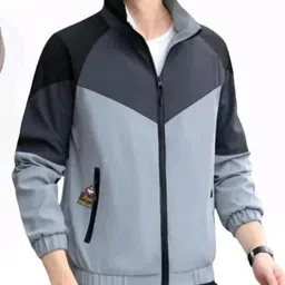 kloveri Solid Men Wind Cheater image 3