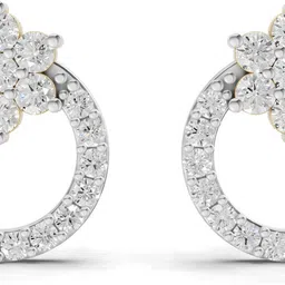 Sparkles Certified Lab Grown Diamond Yellow Gold 14kt Stud Earring image 3