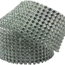 lecraft Self Adhesive Sliver colour 1.25m Rhinestone Roll for Craft & Decoration-picture-37