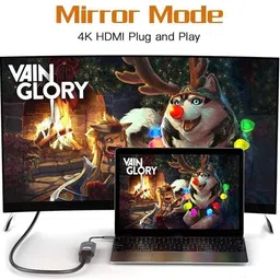 VOOCME HDMI Cable 2 A 0.15 m NA USB C to HDMI Adapter, Type c to HDMI 4K Adapter (Thunderbolt 3 Compatible) with Video Audio .. image 5