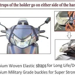 allexsfit Polyester Handlebar Universal Mobile Holder Mount Pouch Bag Waterproof Bike Mobile Holder image 5