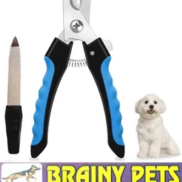 brainy pets Dog & Cat Nail Cutter With Filer, Professional Safety Guard Grinder Nail Clipper image 1