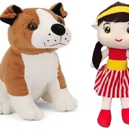 Sofia & Bull dog Soft Stuffed Toy - 30 cm - 18 cm-image-82