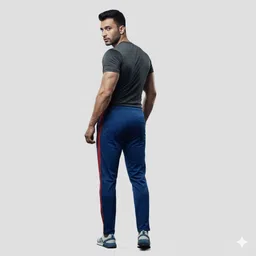 unfld Men Solid Multicolor Track Pants image 2