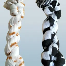 roundx Acrylic Printed Yellow, White Women Dupatta-picture-20