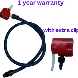 myjas bicycle cycle tyre inflator pump connection pipe only with clip Bicycle Pump image 4