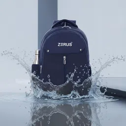 zerus Stylish Plain Polyester Unisex Backpack for School College Office Travel Use Waterproof School Bag-picture-42