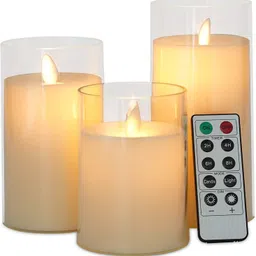 verox Acrylic Flameless LED Candles with Remote Control and Timer - AA Battery-Powered Candle-picture-17