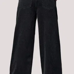 dollfashion Women Straight Fit High Rise Black Jeans image 4