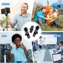 nand Wireless Bluetooth Collar Mic for Youtubers Ideal Microphone M03 Camera Microphone image 4