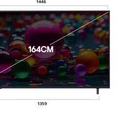 lg 65UA83506LA 165 cm (65 inch) Ultra HD (4K) LED Smart WebOS TV with α7 AI Processor Gen8 (Virtual 9.1.2 Up-mix), 4K Super Upscaling, Dynamic Tone Mapping, 10 Picture Mode, Clear Voice Pro, Simultaneous Audio Output, Bluetooth Surround Ready, FILMMAKER MODE™, 2.0 Channel with Dolby Atmos 2025 image 2