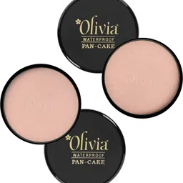 olivia Waterproof Pan Cake 100% Waterproof Shimmering Finish Compact | 25g | Pack of 2 Compact-picture-13