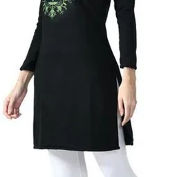 indeweaves Pack of 3 Women Self Design Wool Straight Kurta image 3