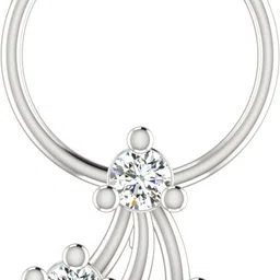 avsar Shanaya 14kt Cubic Zirconia White Gold Nose Wire-picture-22