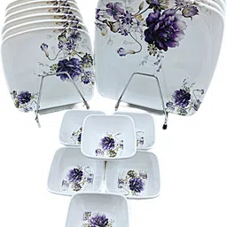 perfectdine Pack of 24 Melamin Melamine Heavy dinner set pack of 24 pcs 1916 Dinner Set image 4