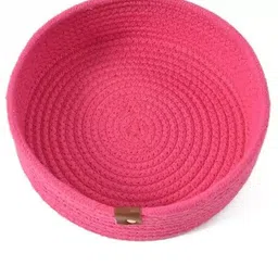 ncs Jute Small box mini rope storage basket woven pink hamper, baby basket, organizer, Storage Basket image 4
