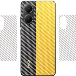 SHIVATRIX POCO X7 PRO 5G, || 3D CARBON FIBER ULTRA THIN BACK LAMINATION || (PACK OF 2) Mobile Skin-image-4