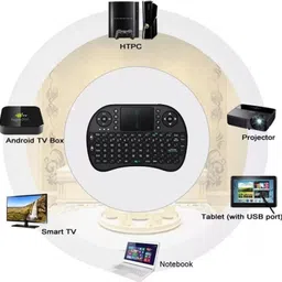 FITUP ® Mini Wireless Keyboard With Li-On Battery Handheld For PC Android TV Smart Wireless Standard Multi-device Keyboard Compatible with Desktop, Laptop, Tablet, iPad, Mac image 3