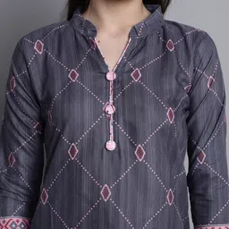 rajnandini Cotton Blend Printed Readymade Salwar Suit Ready to Wear Printed Kurta, Patiala & Dupatta Set image 4