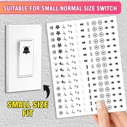rsb hub 1.5 cm Transparent Switch ID Stickers for Switch Boards, 46 Designs, Self Adhesive Sticker image 3