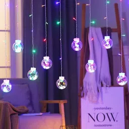the purple tree 137 LEDs 2.49 m Multicolor Steady, Flickering Ball Rice Lights-picture-11