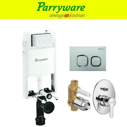 parryware Half Frame Concealed Cistern, with divater body upper cleart set of 1 pic 081 Dual Flush Tank-picture-18