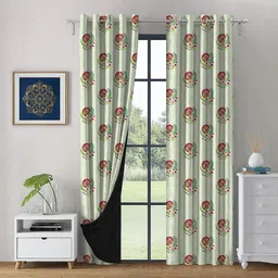 linenwalas 183 cm (6 ft) Window Polyester Blackout Curtain (Pack Of 2)-picture-15