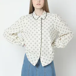 vero moda Women Regular Fit Printed Casual Shirt image 2