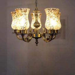 Euclid Gold Metal Shaded Chandelier by Fos Lighting-picture-29