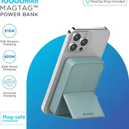 urbn 10000 mAh 20 W Wired & Wireless With MagSafe Pocket Size Power Bank image 2