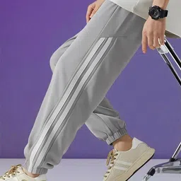 nivedanm Men Self Design Grey Track Pants image 3