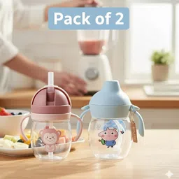 ygoyalandco Pack of 2 BPA Free Baby Sipper Cups with Handles & Straw | Leak Proof-picture-28
