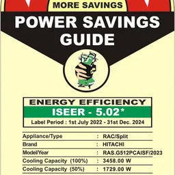 hitachi 2023 Model 1 Ton 5 Star Split Inverter AC- White image 5