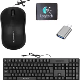 TagVin Wired K20 Keyboard, Mouse, MousePad and C-OTG ( Set of 4) Combo Set-picture-24