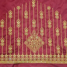 siddhi trendz Unstitched Art Silk Blouse Material Embroidered image 3