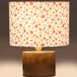 Multicolour Shade Table Lamp With Wood Base By New Era image 4