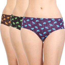 bodycare Pack of 3 Women Hipster Multicolor Panty-picture-21